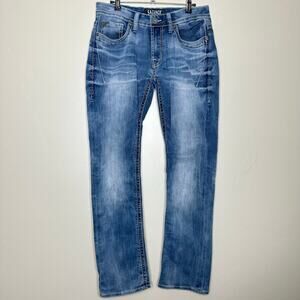 Salvage Havoc Slim Straight Leg Denim Blue Jeans Medium Wash Mens Size 29 Short
